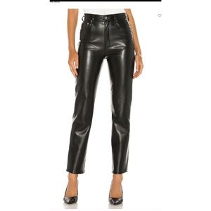 Agolde Recycled Leather Fitted 90's in Detox Size 28